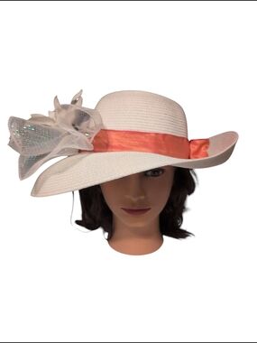 New Marcus Adler Hat Derby Sun One Of A Kind Custom Made Floral One Size
